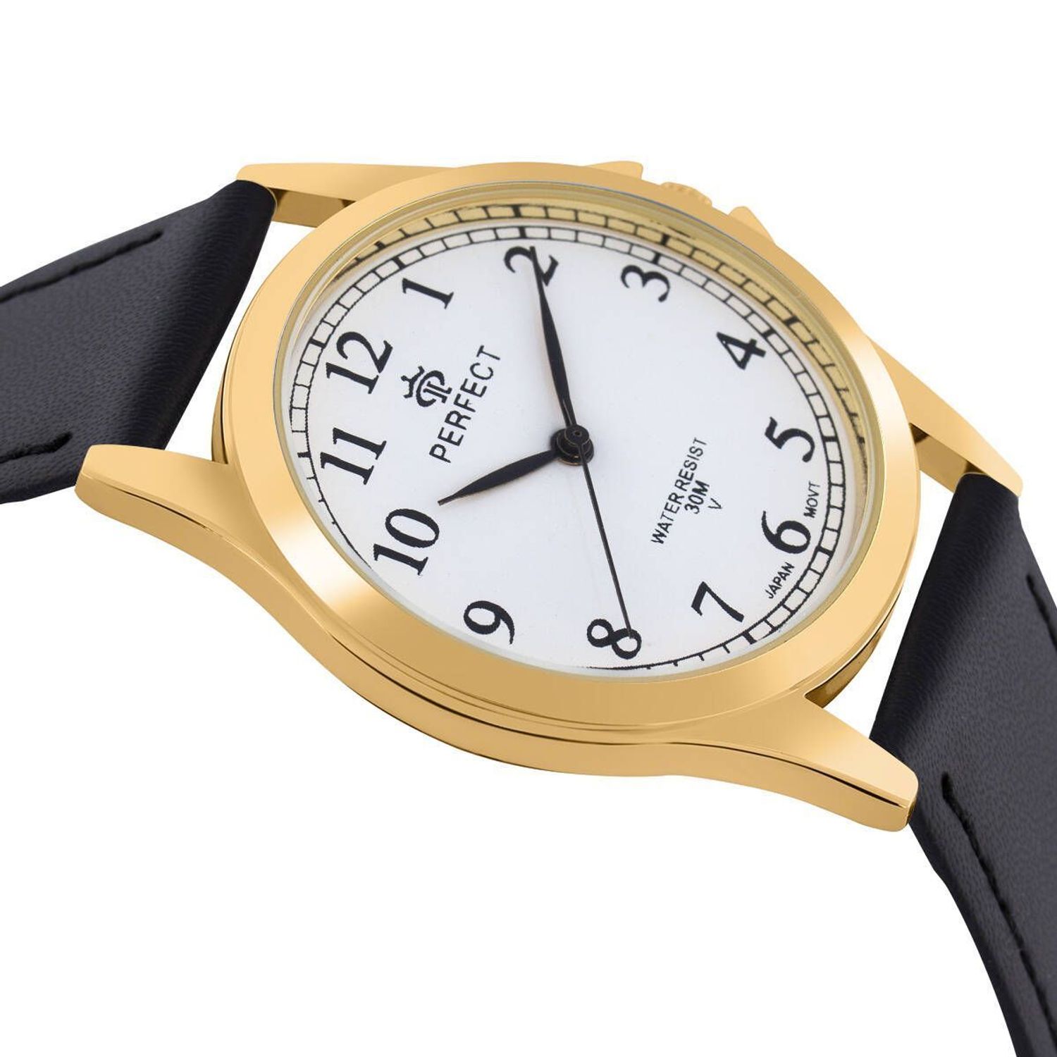 Zegarek damski Perfect GX005-11 na czarnym pasku.  Damski zegarek Perfect. Zegarek damski na czarnym pasku. Zegarek damski klasyczny. Zegarek damski na prezent. Zegarek z wyraźną tarcza.  (1).jpg
