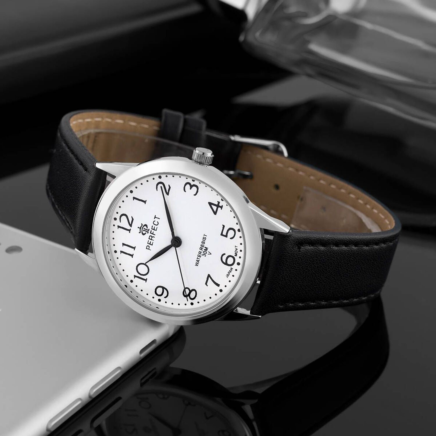 Zegarek męski Perfect GX010-01 na czarnym pasku. Męski zegarek Perfect. Zegarek męski na czarnym pasku. Zegarek męski klasyczny. Zegarek męski na prezent (2).jpg