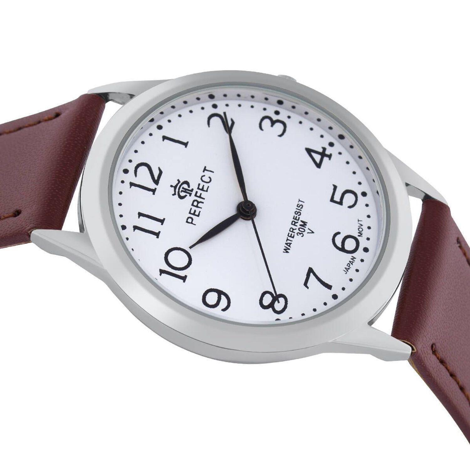 Zegarek damski Perfect GX010-02 na brązowym pasku (3).jpg