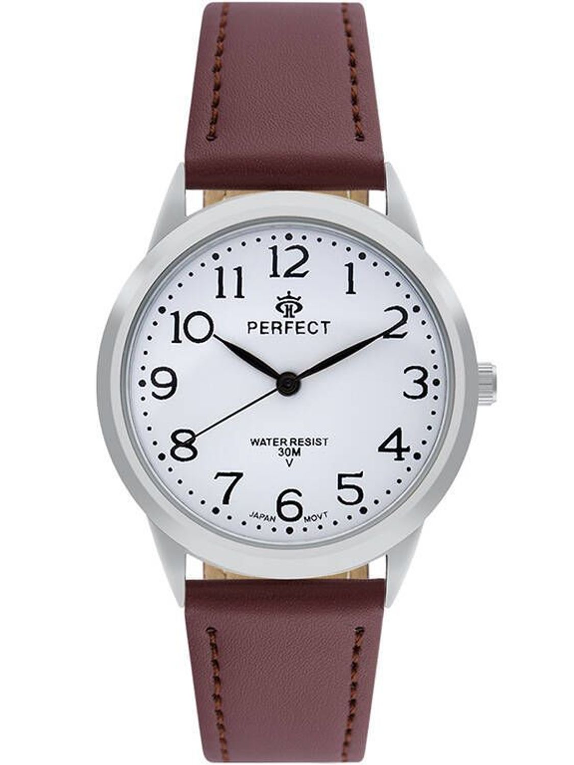Zegarek damski Perfect GX010-02 na brązowym pasku (3).jpg