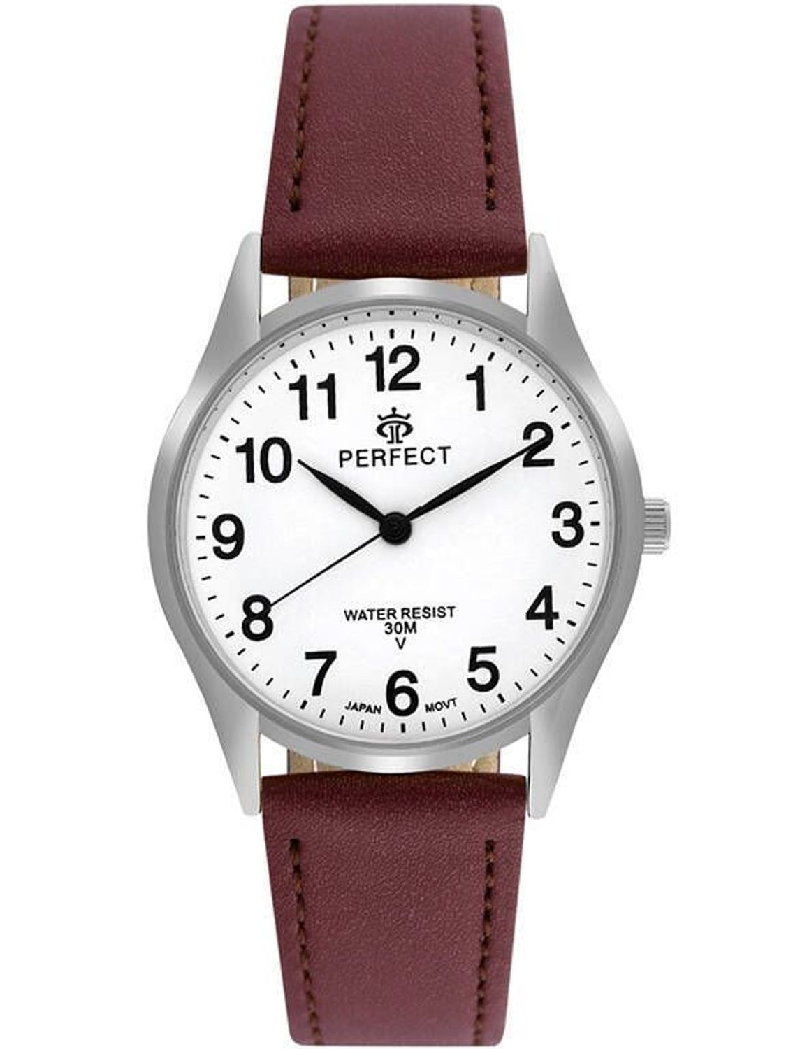 Zegarek damski Perfect GX018-02 na brązowym pasku (3).jpg