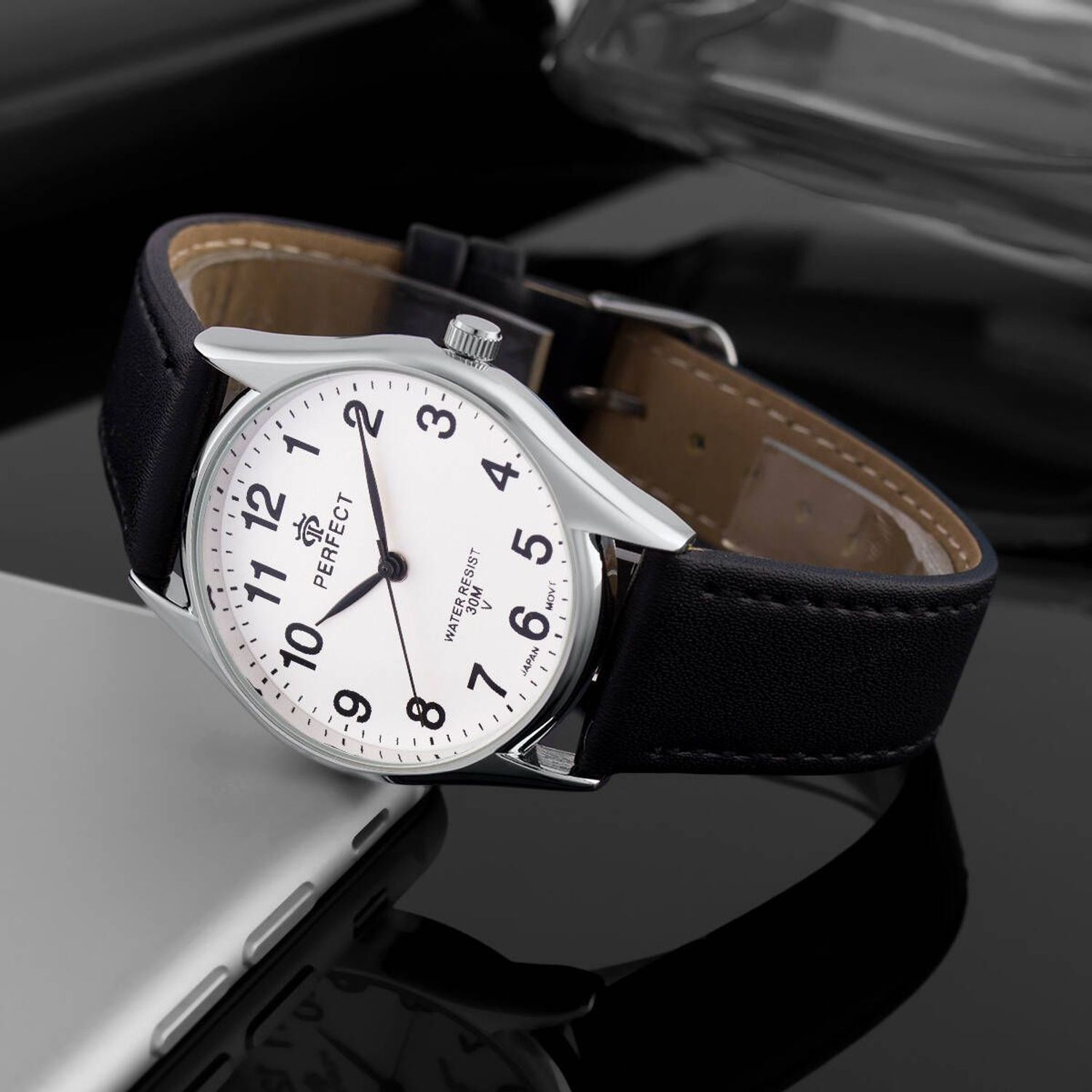 Zegarek damski Perfect GX018-03 na czarnym pasku.Damski zegarek Perfect. Zegarek damski na czarnym pasku. Zegarek damski klasyczny. Zegarek damski na prezent (3).jpg