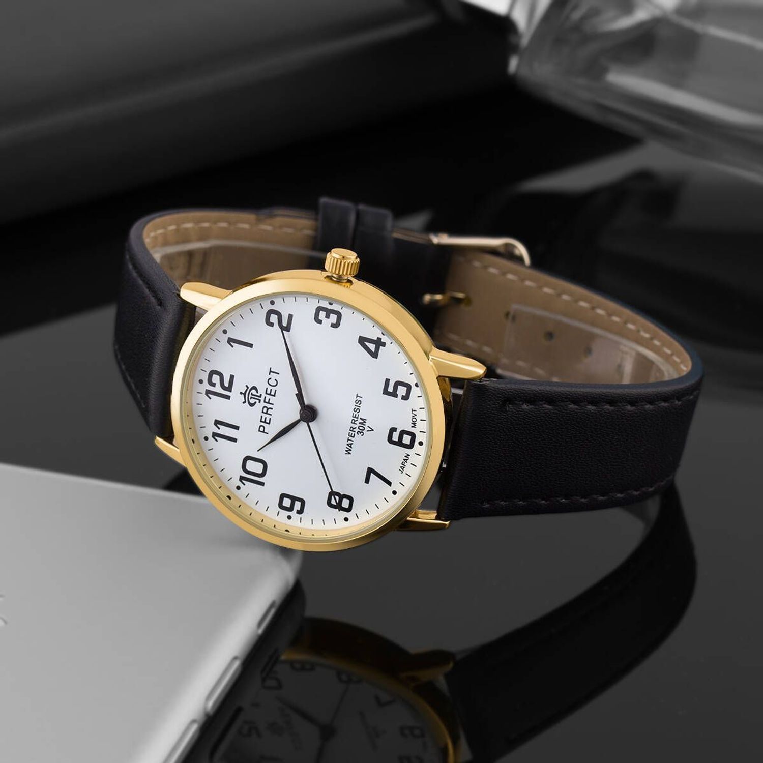 Zegarek damski Perfect GX093-11 na czarnym pasku (1).jpg