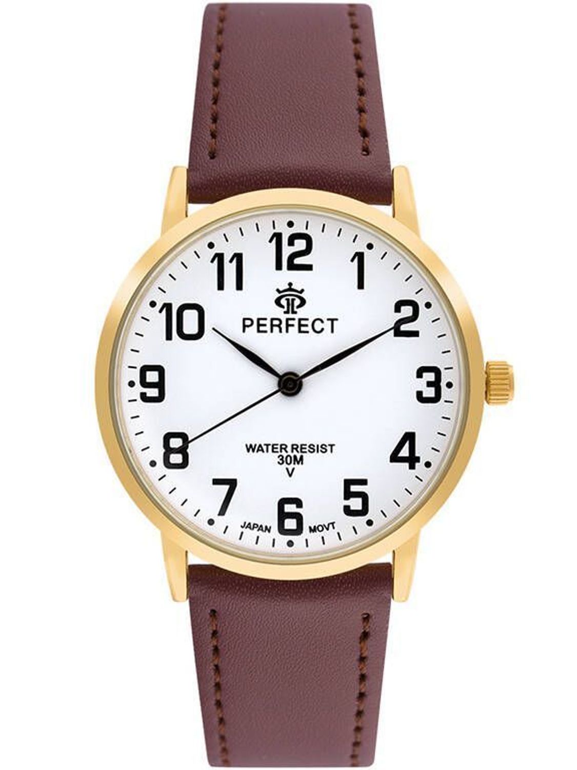 Zegarek damski Perfect GX093-12 na brązowym pasku Damski zegarek Perfect. Zegarek damski na brązowym pasku. Zegarek damski klasyczny. Zegarek damski na prezent (1).jpg