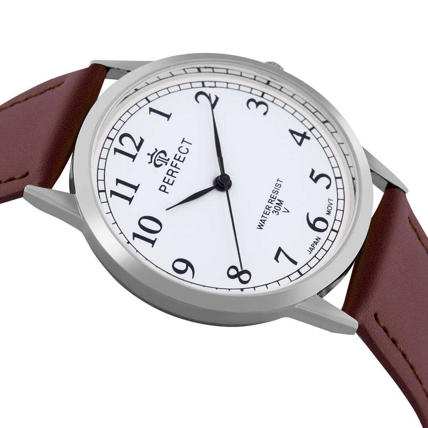 Zegarek męski Perfect GX411-02 na brązowym pasku (3).jpg