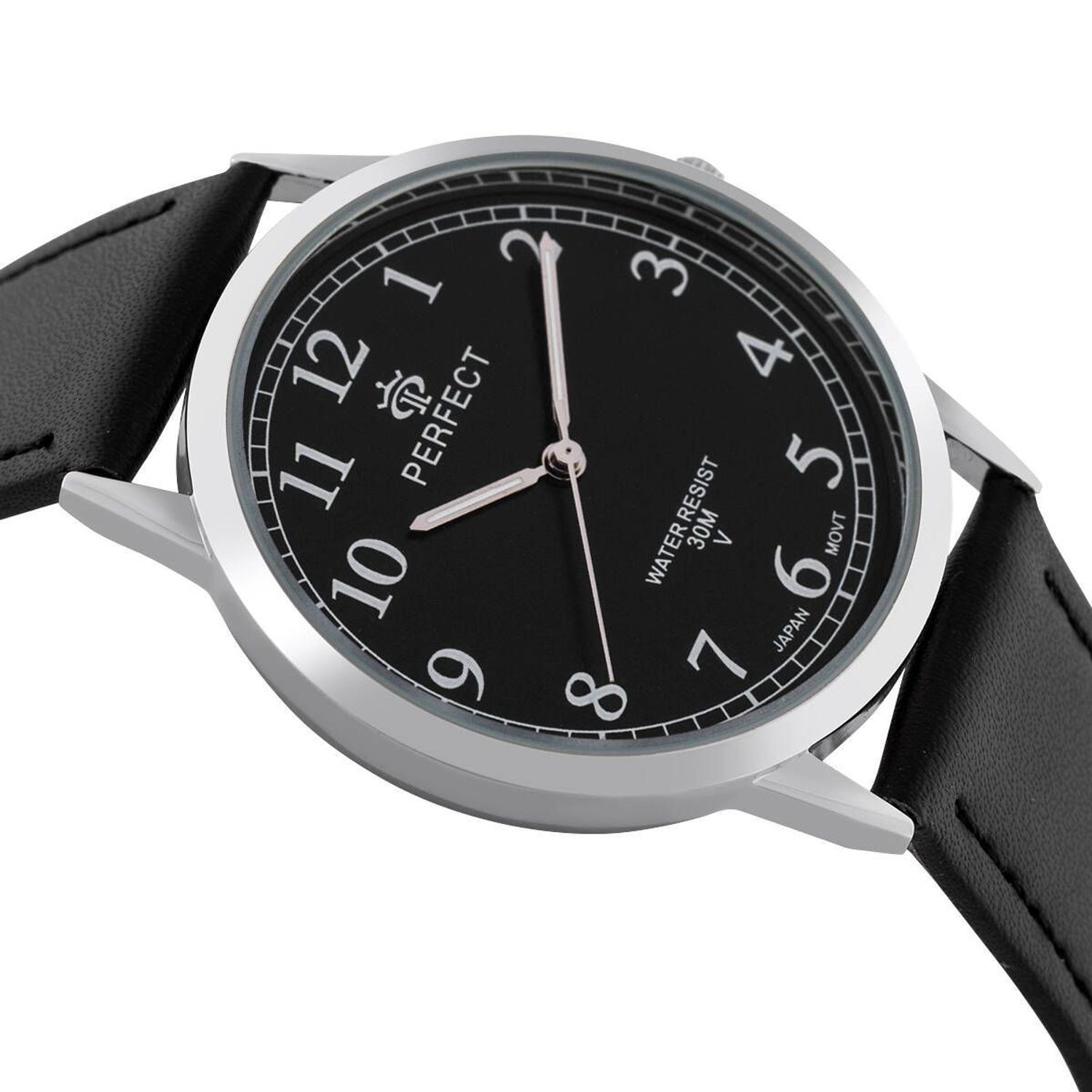 Zegarek męski Perfect GX411-05 na czarnym pasku. Męski zegarek Perfect. Zegarek męski na czarnym pasku. Zegarek męski klasyczny. Zegarek męski na prezent. Zegarek z wyraźną tarcza.  (3).jpg