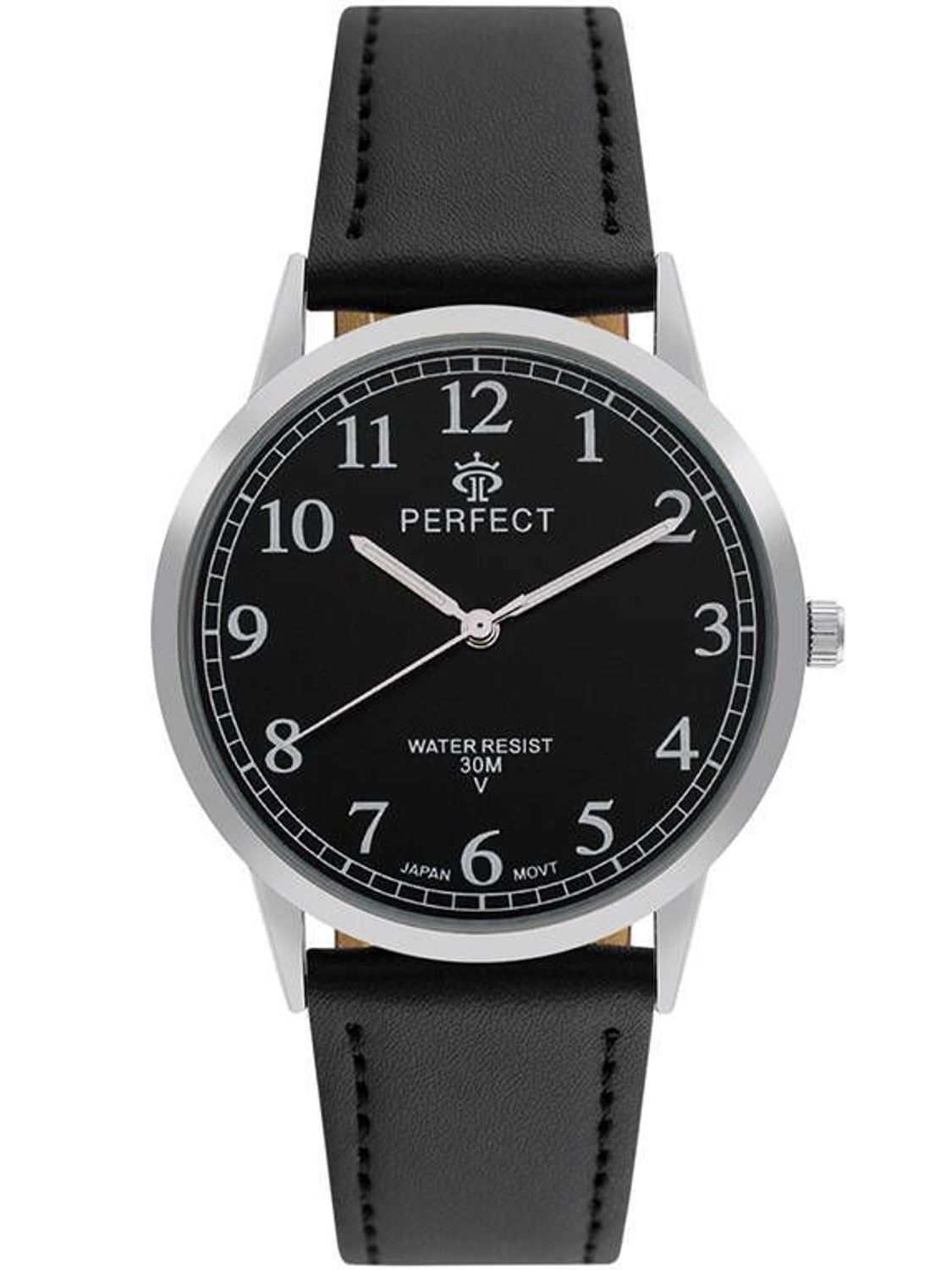 Zegarek męski Perfect GX411-05 na czarnym pasku. Męski zegarek Perfect. Zegarek męski na czarnym pasku. Zegarek męski klasyczny. Zegarek męski na prezent. Zegarek z wyraźną tarcza.  (3).jpg