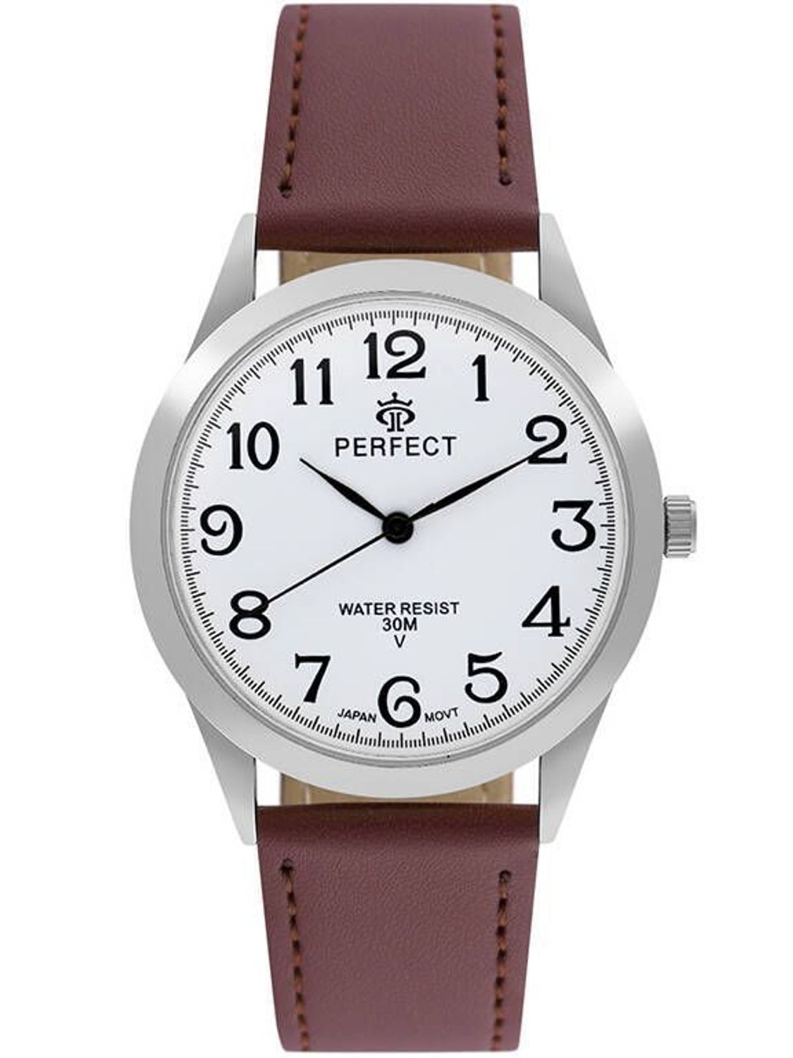 Zegarek męski Perfect GX418-02 na brązowym pasku (1).jpg