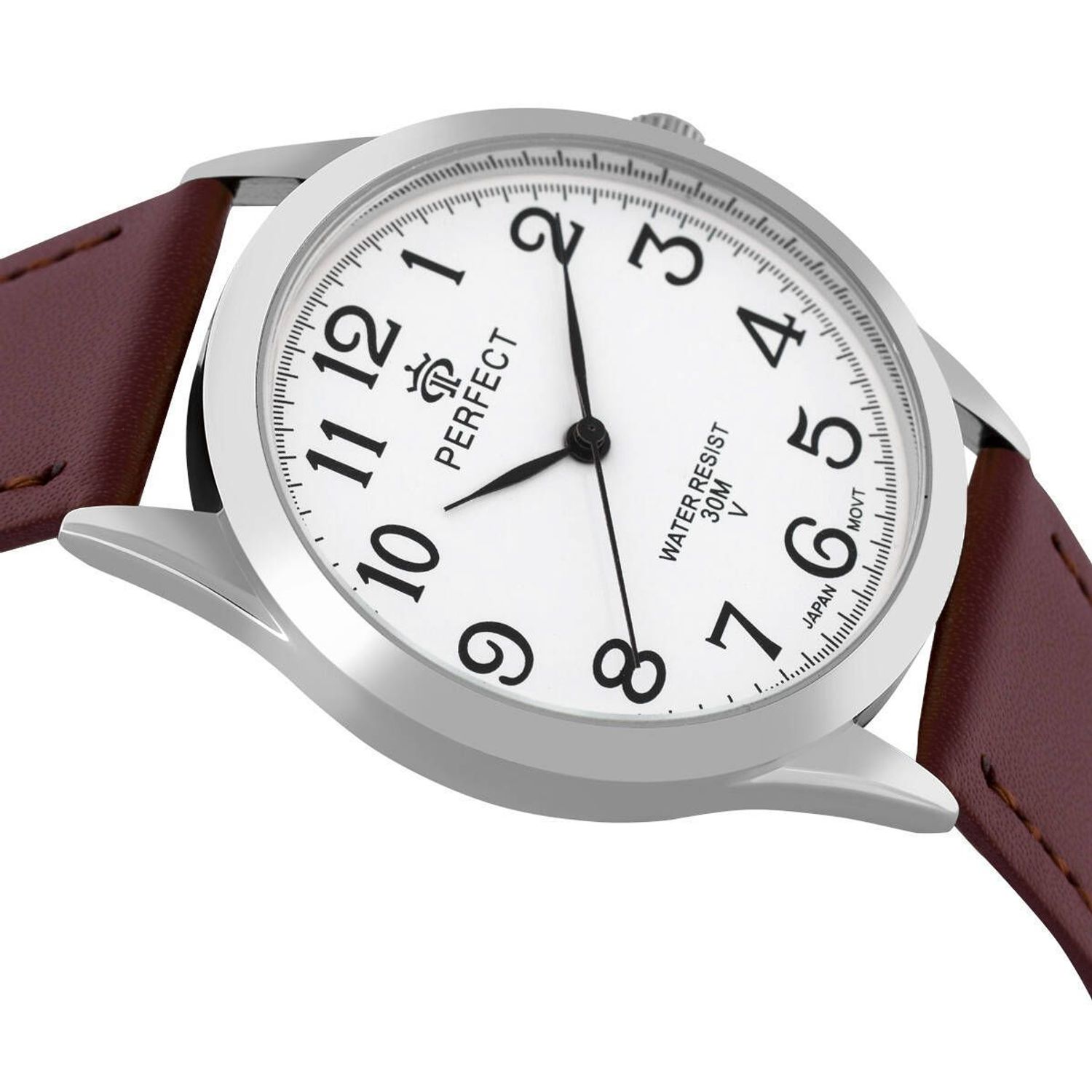 Zegarek męski Perfect GX418-02 na brązowym pasku (1).jpg