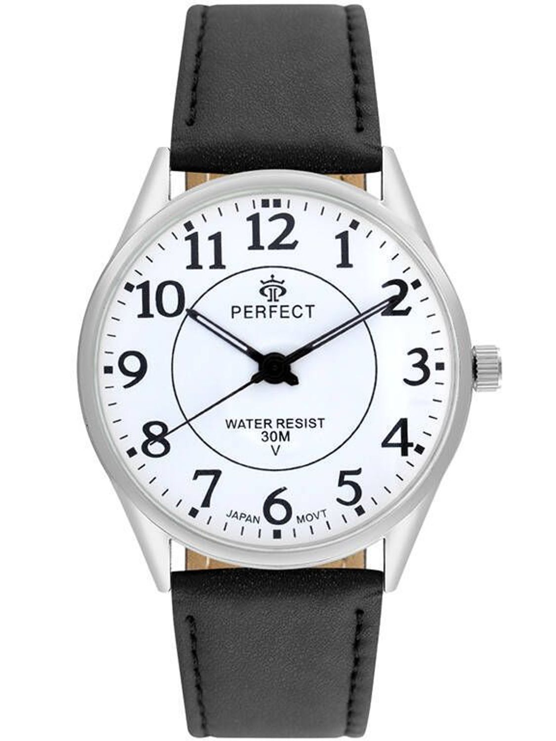 Nguyễn Zegarek męski Perfect GXB141-01 na czarnym pasku duża tarcza