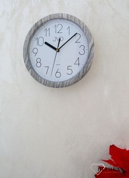 Zegar ścienny szary JVD 25 cm H612.22 ✓Zegary ścienne białe ✓Zegar ścienny do kuchni ✓Nowoczesne zegary (2).JPG