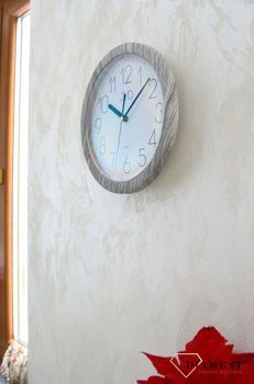 Zegar ścienny szary JVD 25 cm H612.22 ✓Zegary ścienne białe ✓Zegar ścienny do kuchni ✓Nowoczesne zegary (4).JPG