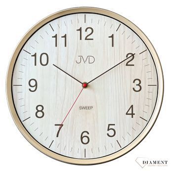 Zegar ścienny JVD HA17.2 wyposażony jest w kwarcowy mechanizm, zasilany za pomocą baterii. Posiada bardzo wysoką dokładność mierzenia czasu +- 10 sekund w przeciągu 30 dni..jpg