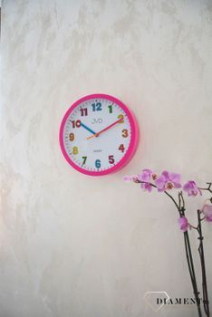 Zegar ścienny dla dziecka różowy JVD HA46.2 🕰 Zegar ścienny dla dziecka różowy JVD to bardzo czytelny zegar na ścianę do pokoju dziecięcego który ułatwi naukę godzin maluchowi oraz starszakom (3).JPG