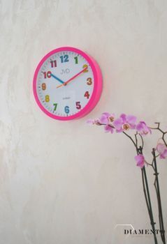 Zegar ścienny dla dziecka różowy JVD HA46.2 🕰 Zegar ścienny dla dziecka różowy JVD to bardzo czytelny zegar na ścianę do pokoju dziecięcego który ułatwi naukę godzin maluchowi oraz starszakom (7).JPG