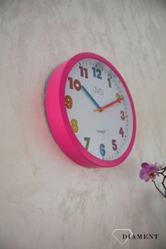 Zegar ścienny dla dziecka różowy JVD HA46.2 🕰 Zegar ścienny dla dziecka różowy JVD to bardzo czytelny zegar na ścianę do pokoju dziecięcego który ułatwi naukę godzin maluchowi oraz starszakom (8).JPG