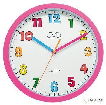 Zegar ścienny dla dziecka różowy JVD HA46.2cxcdf.jpg
