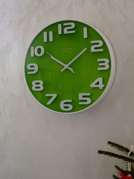 Zegar ścienny zielony JVD HA5848.1. Zegar na ścianę do pokoju zieleń ✓Zegary ścienne ✓Zegar ścienny do salonu do zegary (3).JPG