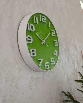 Zegar ścienny zielony JVD HA5848.1. Zegar na ścianę do pokoju zieleń ✓Zegary ścienne ✓Zegar ścienny do salonu do zegary (4).JPG