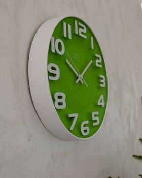 Zegar ścienny zielony JVD HA5848.1. Zegar na ścianę do pokoju zieleń ✓Zegary ścienne ✓Zegar ścienny do salonu do zegary (6).JPG
