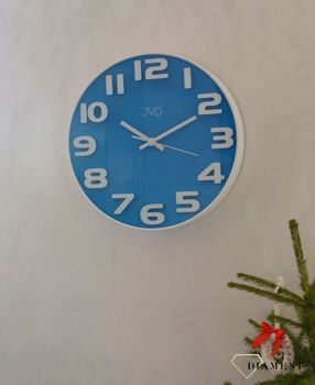 Zegar ścienny niebieski dla chłopca JVD HA5848.2 Zegar na ścianę do pokoju niebieski ✓Zegary ścienne ✓Zegar ścienny do salonu do zegary do kuchni zegar dla dziecka (2).JPG