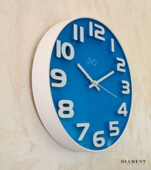 Zegar ścienny niebieski dla chłopca JVD HA5848.2 Zegar na ścianę do pokoju niebieski ✓Zegary ścienne ✓Zegar ścienny do salonu do zegary do kuchni zegar dla dziecka (3).JPG