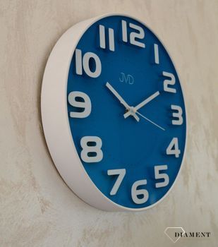 Zegar ścienny niebieski dla chłopca JVD HA5848.2 Zegar na ścianę do pokoju niebieski ✓Zegary ścienne ✓Zegar ścienny do salonu do zegary do kuchni zegar dla dziecka (4).JPG