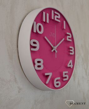 Zegar ścienny różowy dla dziewczynki JVD HA5848.3 Zegar na ścianę do pokoju róż ✓Zegary ścienne ✓Zegar ścienny do salonu do zegary do kuchni zegar dla dziecka (1).JPG