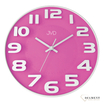 Zegar ścienny różowy dla dziewczynki JVD HA5848.3 Zegar na ścianę do pokoju róż ✓Zegary ścienne ✓Zegar ścienny do salonu do zegary do kuchni zegar dla dziecka✓ klasyczne zegary ✓ Autoryzowany sklep ✓ Kurier Gratis 24h.png