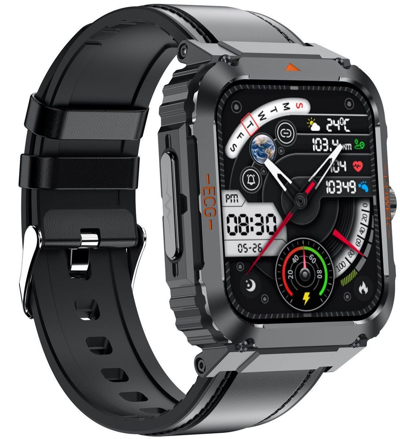 Nowoczesny smartwatch Hagen HB21 z ekranem 1.92”, pomiarem glukozy, EKG, SpO₂, 100+ trybami sportowymi, IP67, aplikacją H Band. Zdrowie i technologia na Twoim nadgarstku.22.jpg