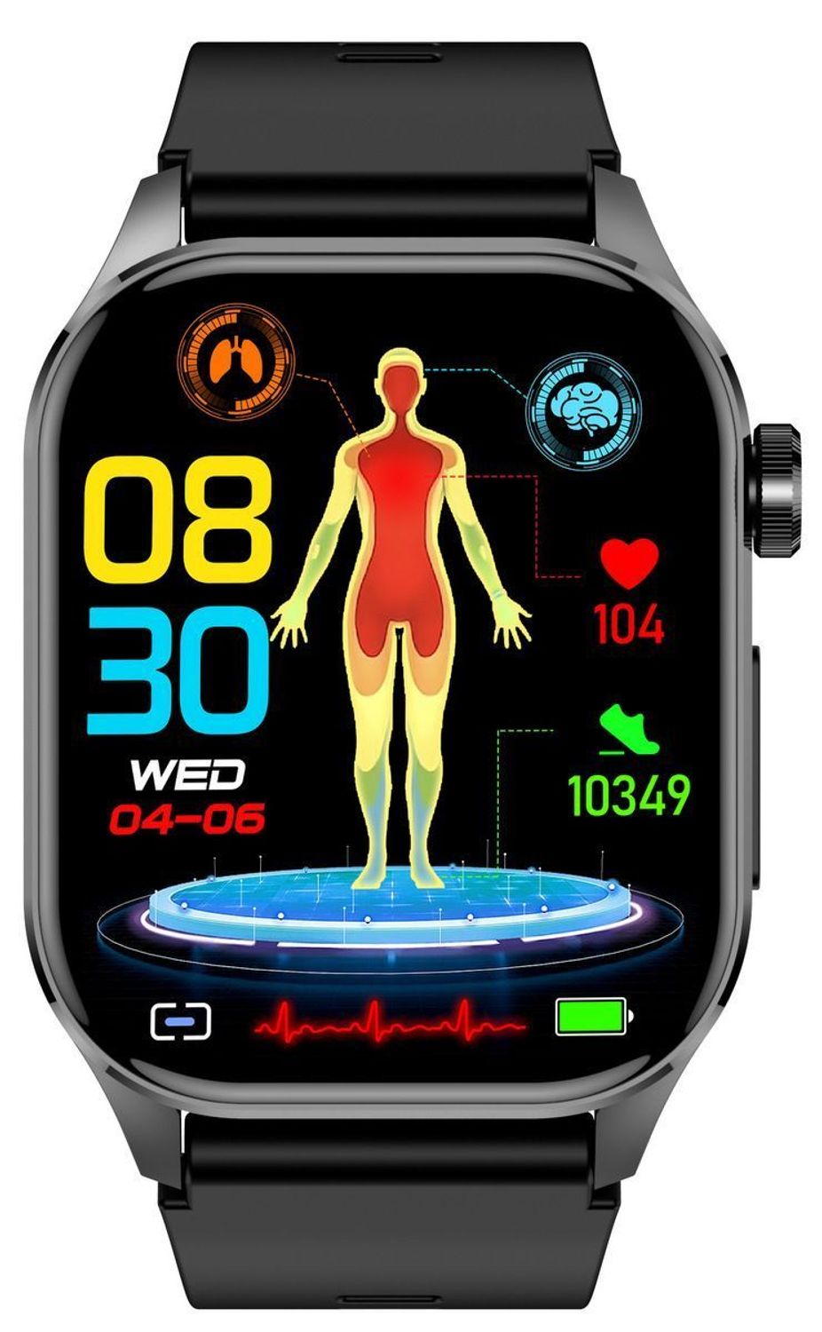 Odkryj Smartwatch HB30 z ekranem AMOLED 2.04”, funkcjami EKG, glukozy, SpO₂ i 100+ trybami sportowymi. Wodoszczelność IP68, aplikacja H Band, język polski.333.jpg