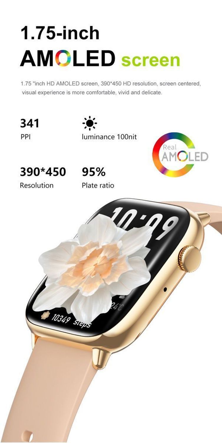 Smartwatch HB34 – Pomiar Pulsu, Ciśnienia, SpO₂, AMOLED  Zegarek z Funkcjami Zdrowotnymi wyświetlacz.jpg