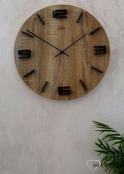 Zegar ścienny drewniany JVD 39 cm duży HC27.3. Nowoczesny zegar ścienny HC27 (1).JPG