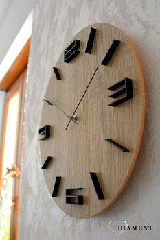 Zegar ścienny drewniany JVD 39 cm duży HC27.3. Nowoczesny zegar ścienny HC27 (5).JPG