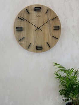 Zegar ścienny drewniany JVD 39 cm duży HC27.3. Nowoczesny zegar ścienny HC27 (6).JPG