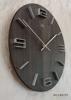 Zegar ścienny drewniany JVD 39 cm duży HC27.4.  Nowoczesny zegar ścienny HC27 (3).JPG