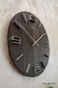 Zegar ścienny drewniany JVD 39 cm duży HC27.4.  Nowoczesny zegar ścienny HC27 (4).JPG