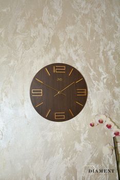 Zegar ścienny nowoczesny JVD HC32.4 brązowy ✓ZEGAR ŚCIENNY ✓ Nowoczesny zegar ✓Zegar na ścianę ✓ Zegary i budziki w sklepie (3).JPG