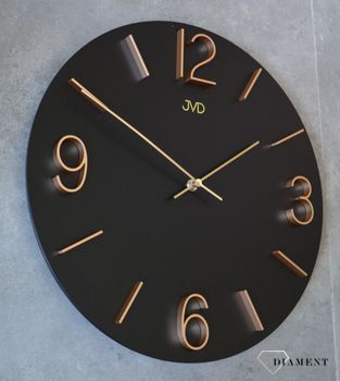 Zegar ścienny czarny ze złotymi cyframi JVD HC35 (1).JPG