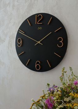 Zegar ścienny czarny ze złotymi cyframi JVD HC35 (4).JPG