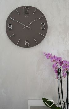 Zegar na ścianę JVD nowoczesny w kolorze szary ✅ Zegar ścienny w kolorze szarym o nowoczesnym wyglądzie ✅ Zegar na ścianę do salonu ✅ (5).JPG