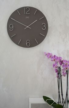 Zegar na ścianę JVD nowoczesny w kolorze szary ✅ Zegar ścienny w kolorze szarym o nowoczesnym wyglądzie ✅ Zegar na ścianę do salonu ✅ (6).JPG