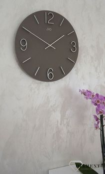 Zegar na ścianę JVD nowoczesny w kolorze szary ✅ Zegar ścienny w kolorze szarym o nowoczesnym wyglądzie ✅ Zegar na ścianę do salonu ✅ (7).JPG