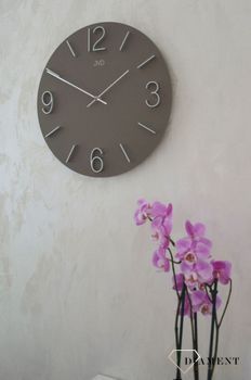 Zegar na ścianę JVD nowoczesny w kolorze szary ✅ Zegar ścienny w kolorze szarym o nowoczesnym wyglądzie ✅ Zegar na ścianę do salonu ✅ (8).JPG