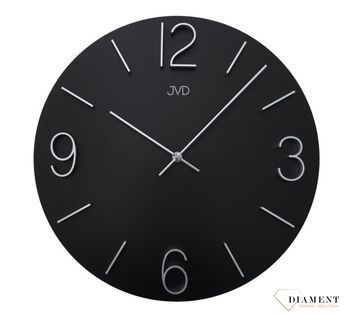 Zegar ścienny czarny ze srebrnymi cyframi JVD HC35.4.jpg