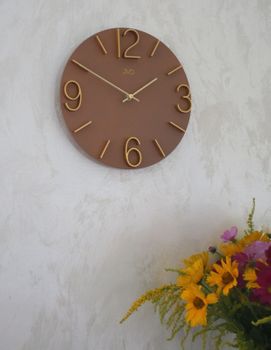 Zegar ścienny do salonu JVD 'Buk, grusza szwajcarska' z kategorii zegarów Ściennych drewnianych do salonu HC37.1. To idealny pomysł na rocznicę ślubu. Zegar do salonu (3).JPG