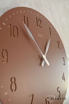 Zegar na ścianę do salonu duży 50 cm Brązowy HC39.2. Nowoczesny zegar na ścianę HC39 (1).JPG