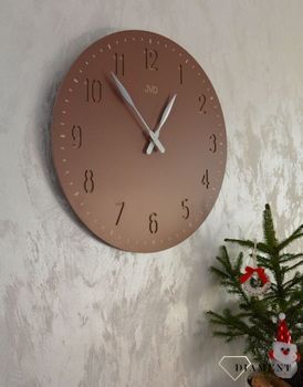 Zegar na ścianę do salonu duży 50 cm Brązowy HC39.2. Nowoczesny zegar na ścianę HC39 (2).JPG