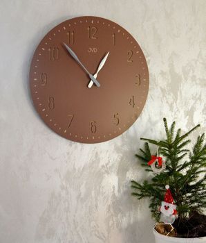 Zegar na ścianę do salonu duży 50 cm Brązowy HC39.2. Nowoczesny zegar na ścianę HC39 (3).JPG