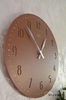 Zegar na ścianę do salonu duży 50 cm Brązowy HC39.2. Nowoczesny zegar na ścianę HC39 (4).JPG